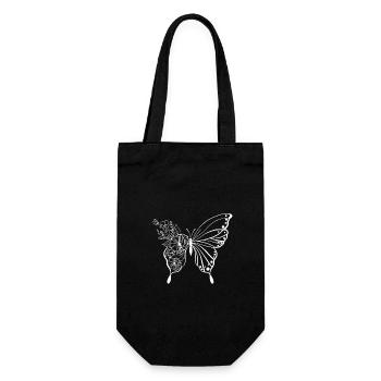 Schmetterling - Geschenkbeutel für Flaschen - Schwarz - Vorne