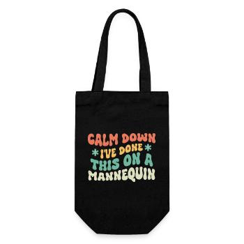 Calm Down I've Done This On A Mannequin Paramedic - Geschenkbeutel für Flaschen - Schwarz - Vorne