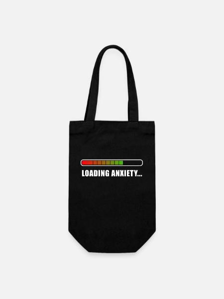 Loading Anxiety... - Geschenkbeutel für Flaschen - Schwarz