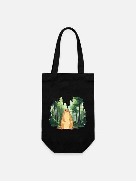 Strong groundhog nature landscape - Gift Bag for Bottles - black