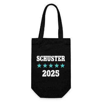 Schuster 2025 Ausbildung Prüfung Meister Azubi - Geschenkbeutel für Flaschen - Schwarz - Vorne