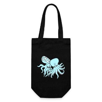 2 Méchant Poulpe Pieuvre Calmar Céphalopode Équipe - Sac à bouteille - noir - Devant