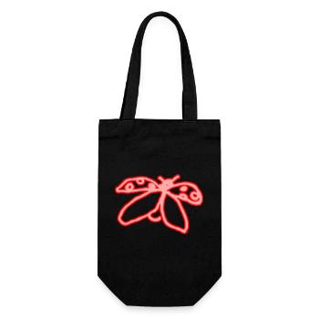 Neon Marienkäfer - Geschenkbeutel für Flaschen - Schwarz - Vorne