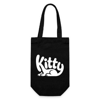 Kitty - Conception de chat de compagnie mignon - Sac à bouteille - noir - Devant