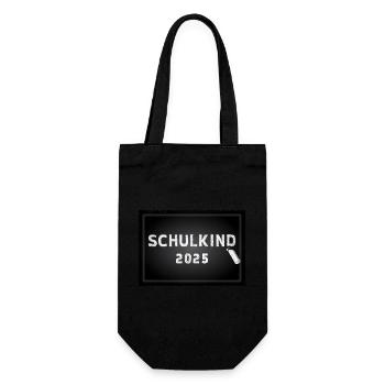 Schulkind 2025 erste Klasse Schulanfänger - Geschenkbeutel für Flaschen - Schwarz - Vorne