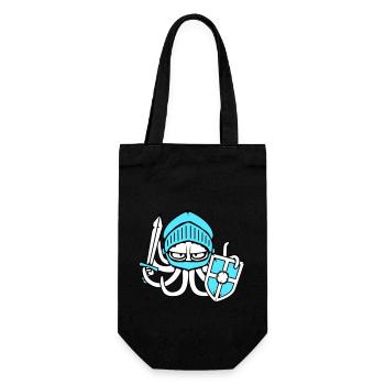 Octopus Knight Medieval Warrior Fighter Sword - Gift Bag for Bottles - black - Front
