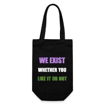 Nous existons - Genderqueer Flag - Sac à bouteille - noir - Devant