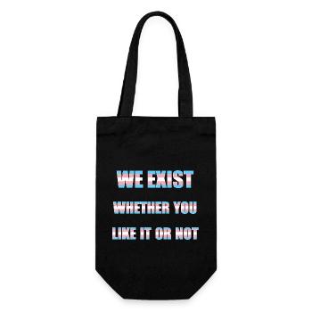 We Exist - Drapeau transgenre - Sac à bouteille - noir - Devant