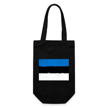 Drapeau de l’Estonie – Minimalisme nordique - Sac à bouteille - noir - Devant