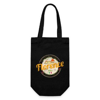 Florence Capital Tuscany Italy Souvenir - Gift Bag for Bottles - black - Front