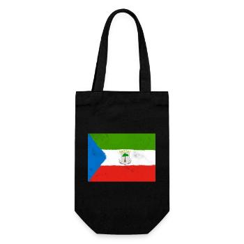 Flag of Equatorial Guinea – Tropical Identity - Gift Bag for Bottles - black - Front