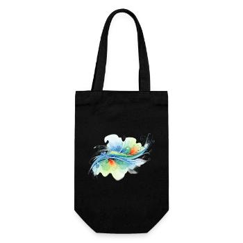 Fließende Formen: Abstraktes Aquarell-Design - Geschenkbeutel für Flaschen - Schwarz - Vorne