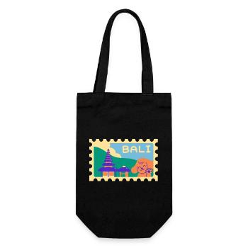Dessin animé d’INDONET à Bali - Sac à bouteille - noir - Devant