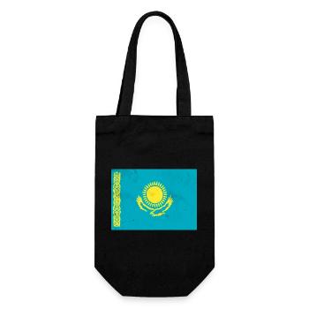 Flag of Kazakhstan - Gift Bag for Bottles - black - Front