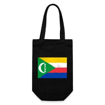 Flagge der Komoren - Geschenkbeutel für Flaschen - Schwarz - Vorne