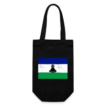 Flagge von Lesotho - Geschenkbeutel für Flaschen - Schwarz - Vorne