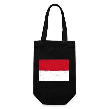 Drapeau de Monaco - Sac à bouteille - noir - Devant