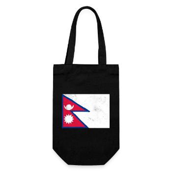Flag of Nepal - Gift Bag for Bottles - black - Front
