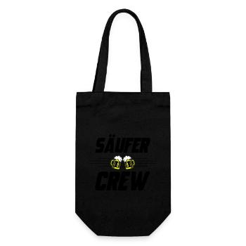 Säufer Crew Bier - Geschenkbeutel für Flaschen - Schwarz - Vorne