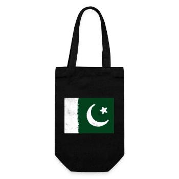 Flagge von Pakistan - Geschenkbeutel für Flaschen - Schwarz - Vorne