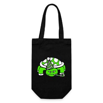Turtle Birthday Party Hat Years Old - Gift Bag for Bottles - black - Front