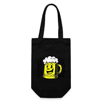 Beer Funny Comic - Gift Bag for Bottles - black - Front