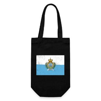 Flag of San Marino - Gift Bag for Bottles - black - Front