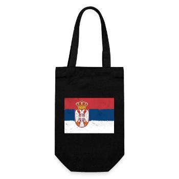 Drapeau de la Serbie - Sac à bouteille - noir - Devant