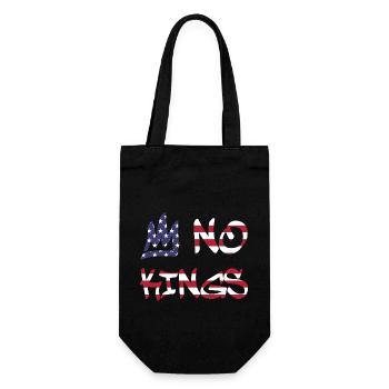 No Kings in America since 1776 Flag USA - Gift Bag for Bottles - black - Front