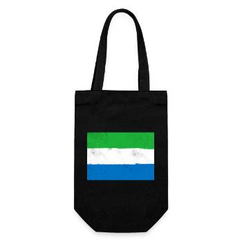 Flag of Sierra Leone - Gift Bag for Bottles - black - Front
