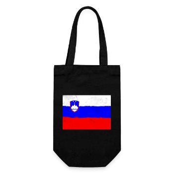 Flag of Slovenia - Gift Bag for Bottles - black - Front