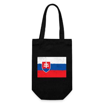 Flagge der Slowakei - Geschenkbeutel für Flaschen - Schwarz - Vorne