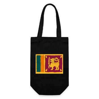 Flag of Sri Lanka - Gift Bag for Bottles - black - Front