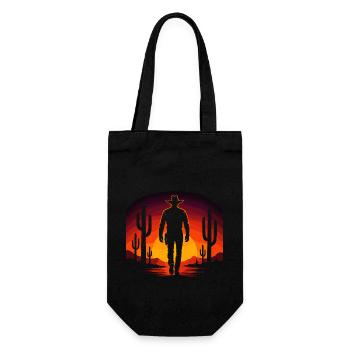 Desert Cowboy - Sunset Western - Gift Bag for Bottles - black - Front