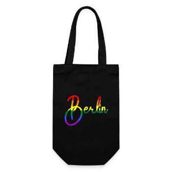 Berlin - Gay Pride - Rainbow - Regenbogen - LGBT - Gift Bag for Bottles - black - Front