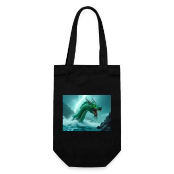Jiao, stormy water dragon of Chinese mythology - Gift Bag for Bottles - black - Front