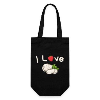 J’adore la tomate mozzarella - Sac à bouteille - noir - Devant