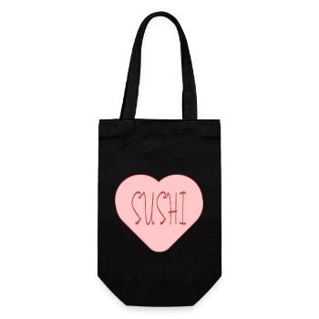 Sushi love sushi time - Sac à bouteille - noir - Devant