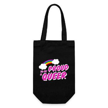 Fier d’être queer LGBT Chemise gay arc-en-ciel - Sac à bouteille - noir - Devant