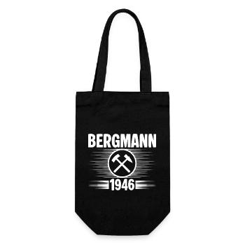 Erzgebirge Bergmann - Geschenkbeutel für Flaschen - Schwarz - Vorne