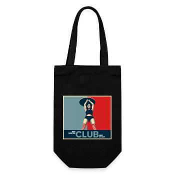 Der kleinste Club der Stadt Blau-Rot - Geschenkbeutel für Flaschen - Schwarz - Vorne