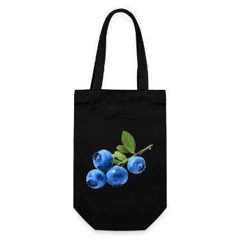 Blaubeeren - Geschenkbeutel für Flaschen - Schwarz - Vorne