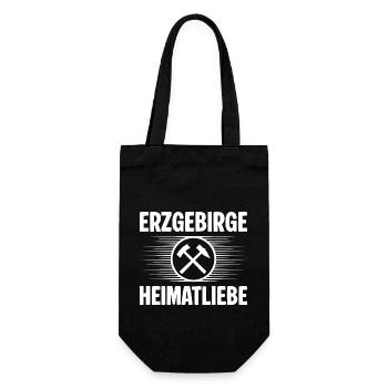 Erzgebirge Heimatliebe - Geschenkbeutel für Flaschen - Schwarz - Vorne