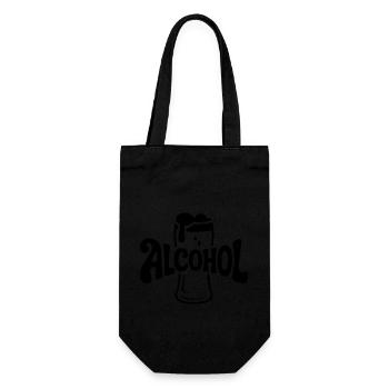 Alcohol - Cool Drinking Logo - Gift Bag for Bottles - black - Front