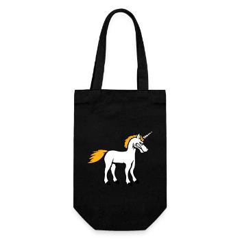 Unicorn Evil Angry Attack Teeth Grinding Sour - Gift Bag for Bottles - black - Front