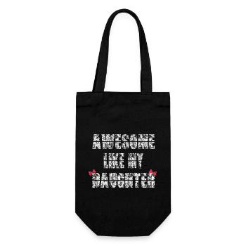AWESOME LIKE MY DAUGHTER proud parent - Gift Bag for Bottles - black - Front