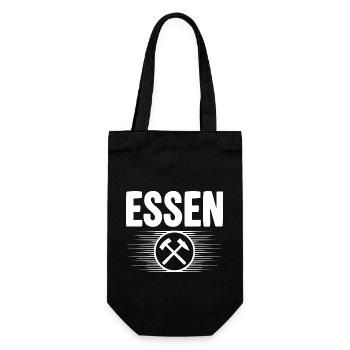 Essen Glueck auf Bergbau - Geschenkbeutel für Flaschen - Schwarz - Vorne