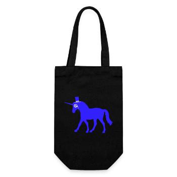 Licorne Sir Gentleman Mr. Rich Monocle Chapeau haut de forme - Sac à bouteille - noir - Devant