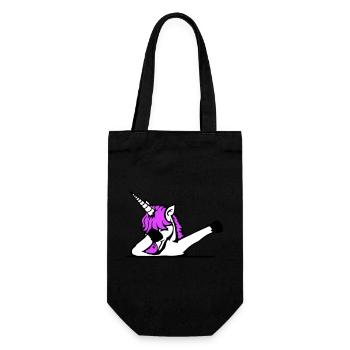 Unicorn Dabbing Dab Dance Party Pose Gesture Funny - Gift Bag for Bottles - black - Front