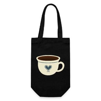 Cup of Coffee - Gift Bag for Bottles - black - Front